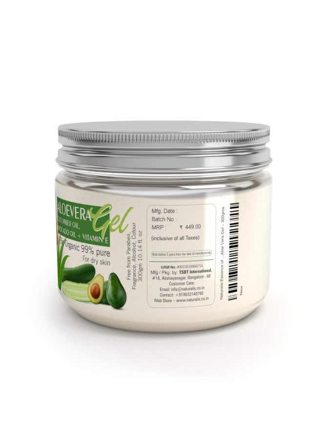 Naturalis Essence of Nature Aloe Vera Gel Raw (Cucumber and Avocado), 300g - Image 3